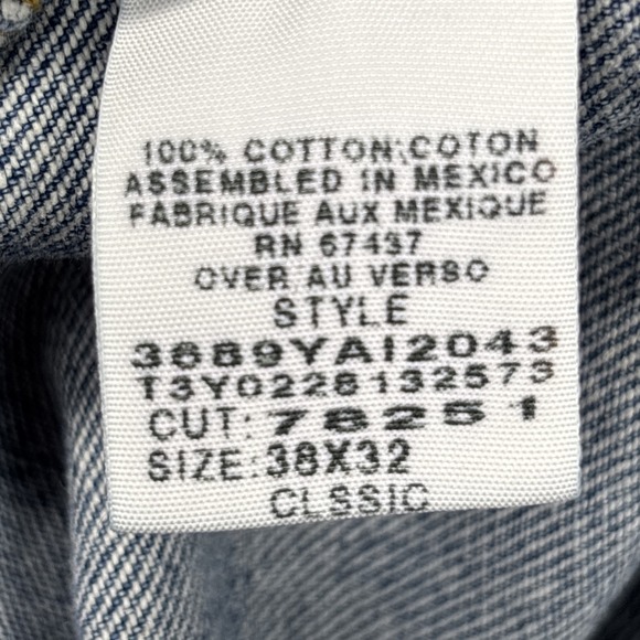 Polo Ralph Lauren Jeans Mens 38x32 Blue Straight Leg Classic Fit Y2K Denim - Picture 12 of 13